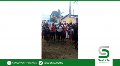 Esmeraldeños participaron de celebración del Santo Negro
