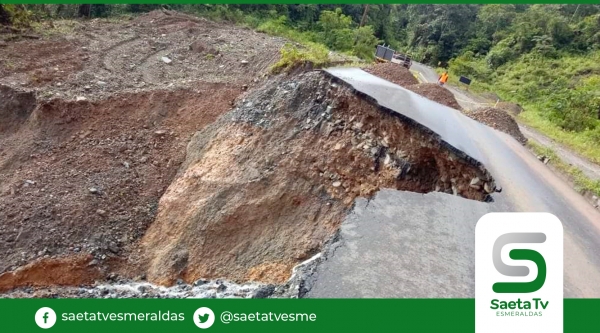 A punto de cortarse la vía San Lorenzo - Ibarra