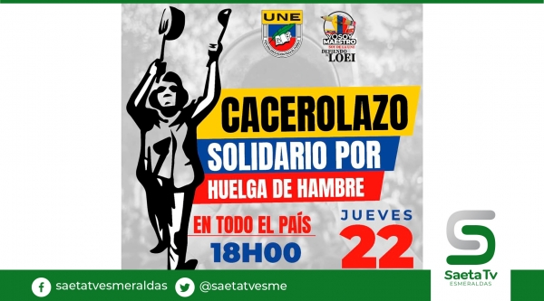 Este jueves a las 18h00 en todo el país, cacerolazo solidario por huelga de hambre del Magisterio