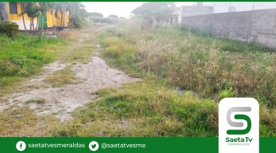 Moradores de Tonsupa solicitan desbroce de calles transversales