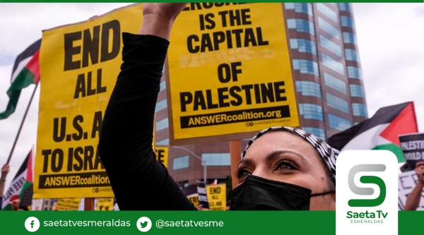 Manifestantes pro palestinos se tomaron las calles de Nueva York