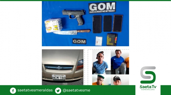 Aprehenden cuatro presuntos autores de asalto en Atacames