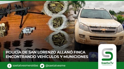 Policía de San Lorenzo allanó finca encontrando vehículos y municiones