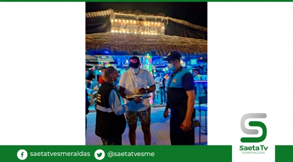 Controlan exceso de ruido en la malecón de la playa de Tonsupa