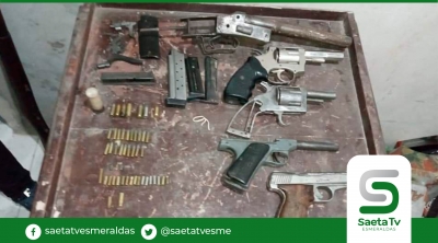 Aprehendido con armas de fuego y municiones