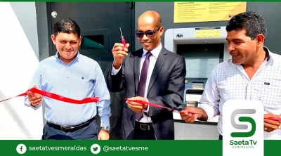 Alcaldía de Muisne gestionó cajero automático de Banco Pichincha
