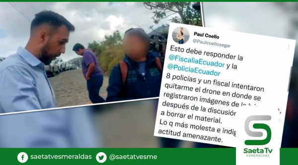 Periodista ecuatoriano fue intimidado por miembros de Fiscalía y agentes de la Policía