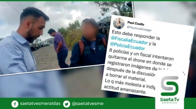 Periodista ecuatoriano fue intimidado por miembros de Fiscalía y agentes de la Policía