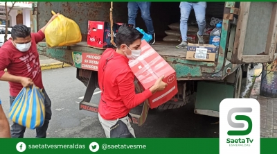 Prefectura de Orellana brindó ayuda solidaria a los esmeraldeños afectados por sismos