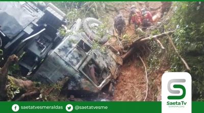 Aparatoso accidente sufrió vehículo militar