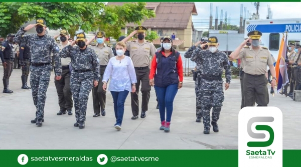 Ministra de Gobierno y Comandante General de policía llegaron a esta ciudad para arrancar &quot;Plan rescate Esmeraldas&quot;