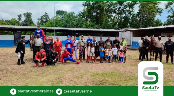 Policía de Esmeraldas realizó actividades lúdicas por Día del Niño