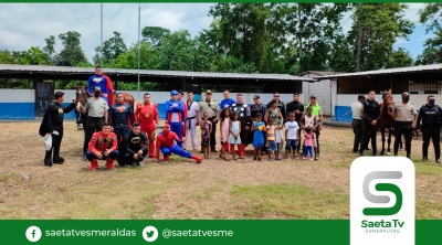 Policía de Esmeraldas realizó actividades lúdicas por Día del Niño