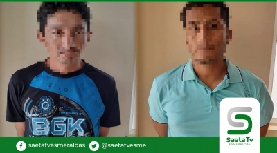 Dos detenidos y 10 bloques de marihuana decomisados en Manta