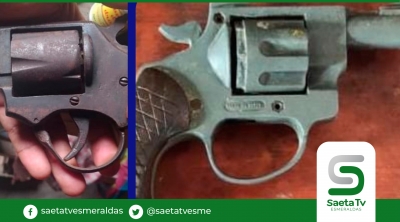 En Esmeraldas Policía Nacional capturó en flagrancia a ciudadanos que portaban armas de fuego