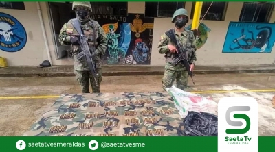 261 municiones para fusil calibre 5.56 fueron decomisados por ejército de Ecuador