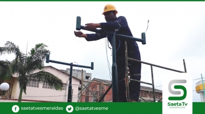 Inició intervención de parque central de la ciudad de Atacames