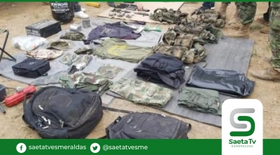 Militares hallan en Esmeraldas una base ilegal de descanso de grupos armados