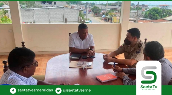 Reunión de trabajo entre Alcalde y jefe Distrital de Policía de Rioverde