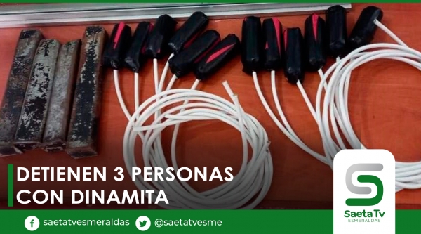 Detienen 3 personas con dinamita