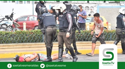 Duelo de cuchillos en pleno centro de Machala