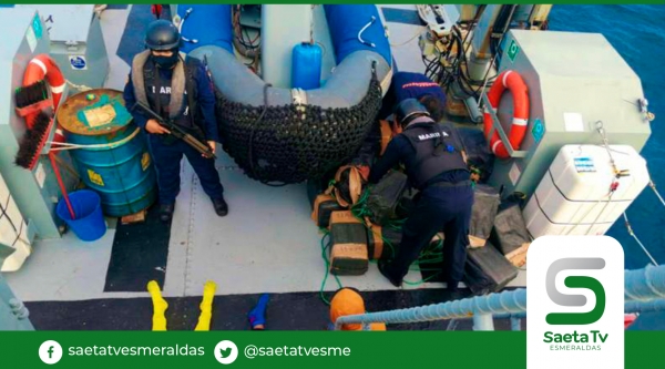 Decomisan cargamento de casi 800 kilos de droga, cerca del puerto de Manta